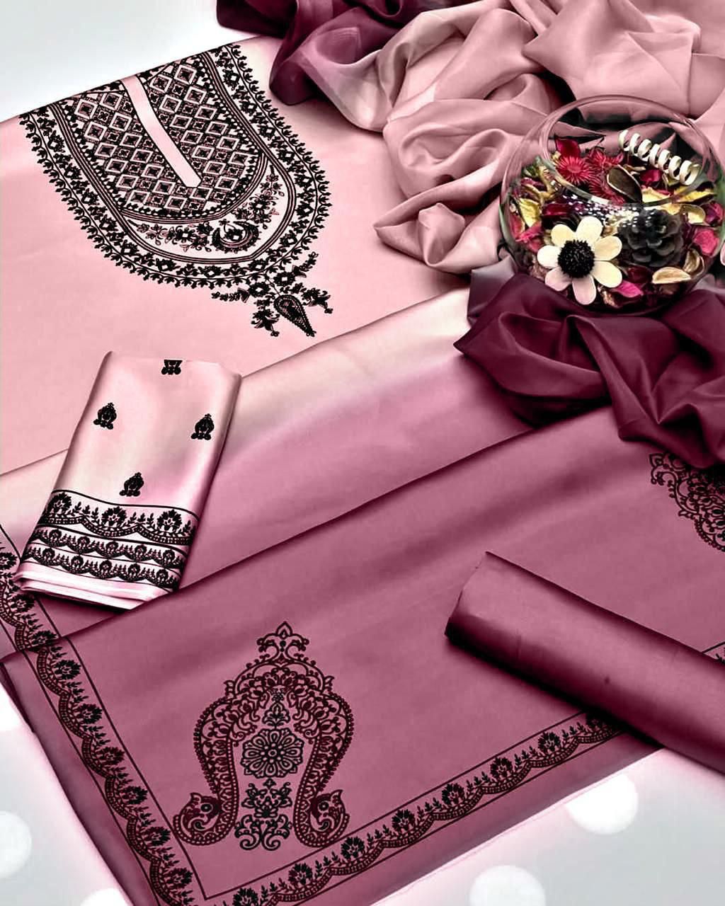 WINTER SILK DIGITAL PRINTED 3-PIECE - SD#31